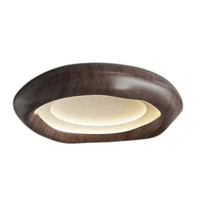 Plafonnier Circulaire en Bois Massif - Lumiine