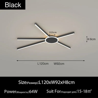 Plafonnier Design Géométrique Longiligne à LED