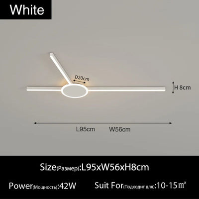 Plafonnier Design Géométrique Longiligne à LED