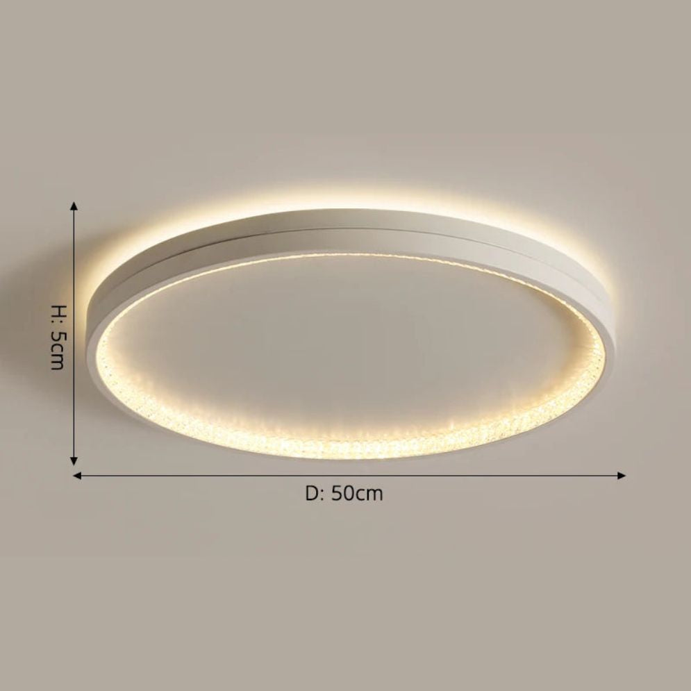 Plafonnier Design à Led avec Disque en Aluminium Coloré Macaron - Lumiine