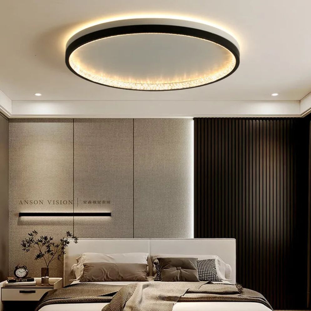 Plafonnier Design à Led avec Disque en Aluminium Coloré Macaron - Lumiine