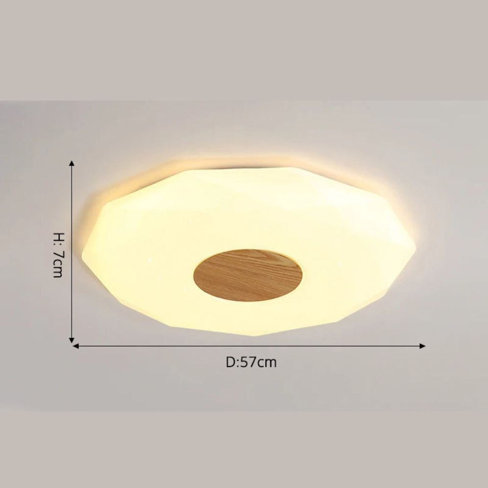 Plafonnier Design Led Géométrique Diamant Bwart - Lumiine