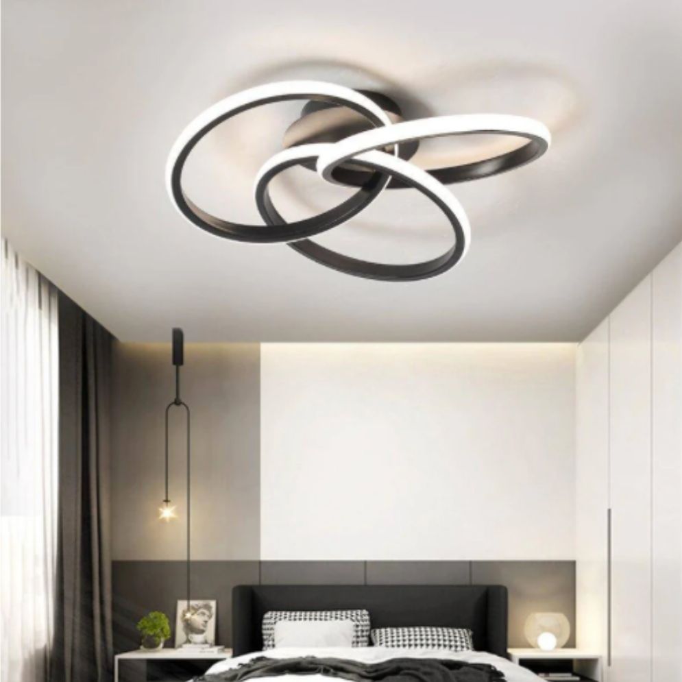 Plafonnier Design Led Rosace Trois Cercles Bwart | Lumiine
