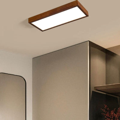 Plafonnier Design Rectangle en Bois Led - Lumiine