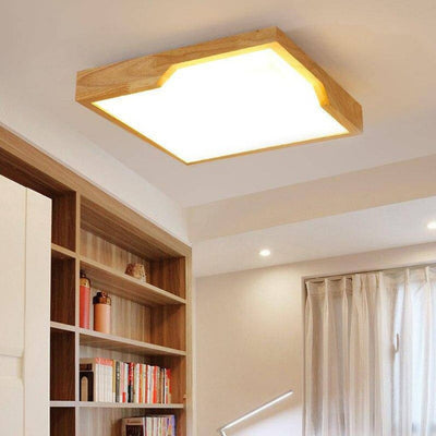 Plafonnier en Bois à Led avec 1 ou Plusieurs Rectangles - Lumiine