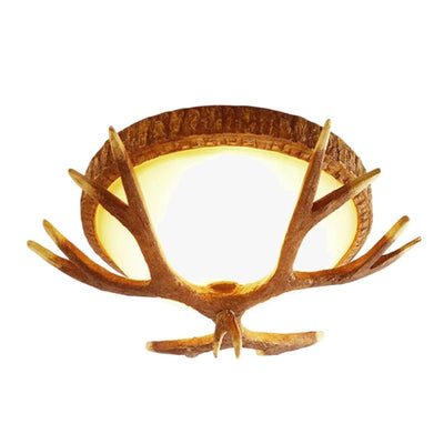 Plafonnier en Résine en Bois de Cerf Décoration de Maison - Lumiine
