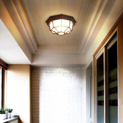 Plafonnier Extérieur Vintage Géométrique pour Jardin - Lumiine