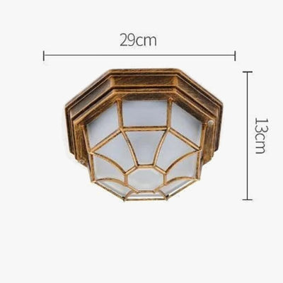 Plafonnier Extérieur Vintage Géométrique pour Jardin - Lumiine