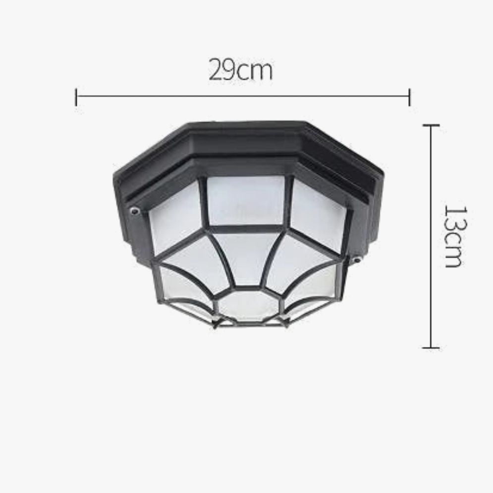 Plafonnier Extérieur Vintage Géométrique pour Jardin - Lumiine