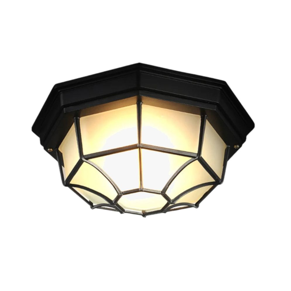 Plafonnier Extérieur Vintage Géométrique pour Jardin - Lumiine