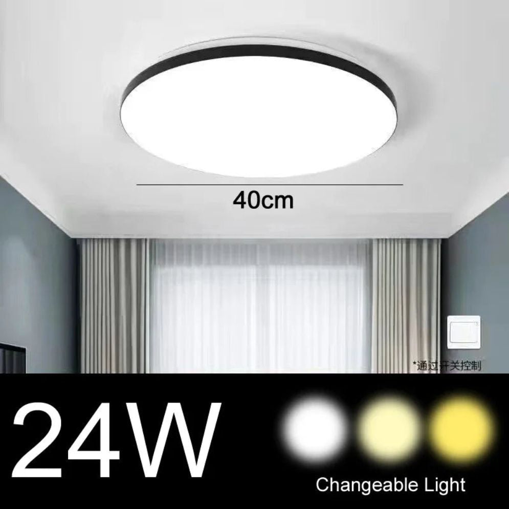 Plafonnier Led Acrylique Doré Moderne Ultrafin - Lumiine
