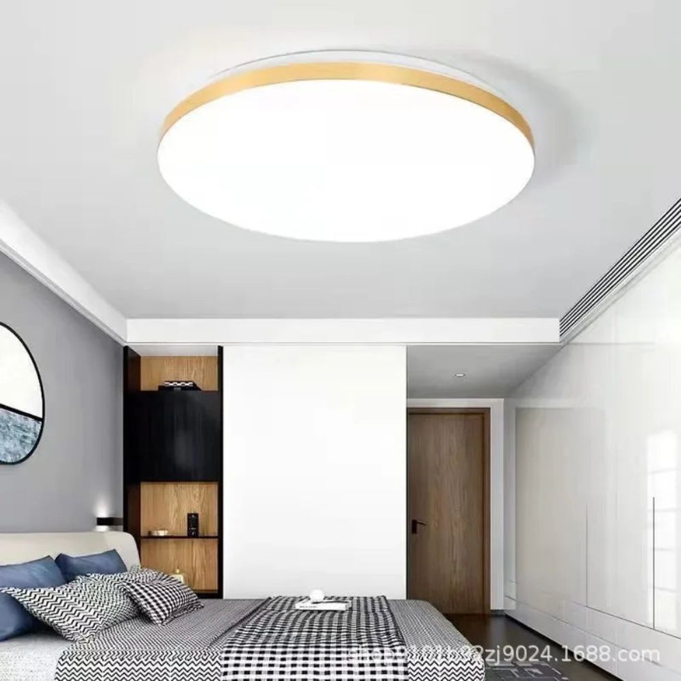 Plafonnier Led Acrylique Doré Moderne Ultrafin - Lumiine

