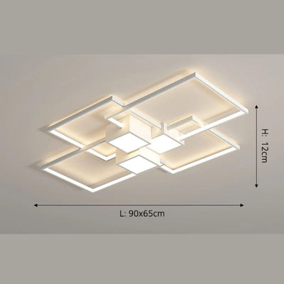 Plafonnier Led Design Nordique Moderne Aluminium Blanc/Noir - Lumiine