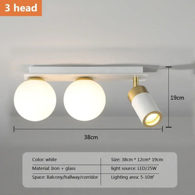 Plafonnier Led Design Nordique en Verre Luminaire Décoratif - Lumiine