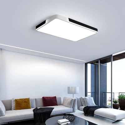 Plafonnier Led en Rectangle Blanc & Noir - Lumiine
