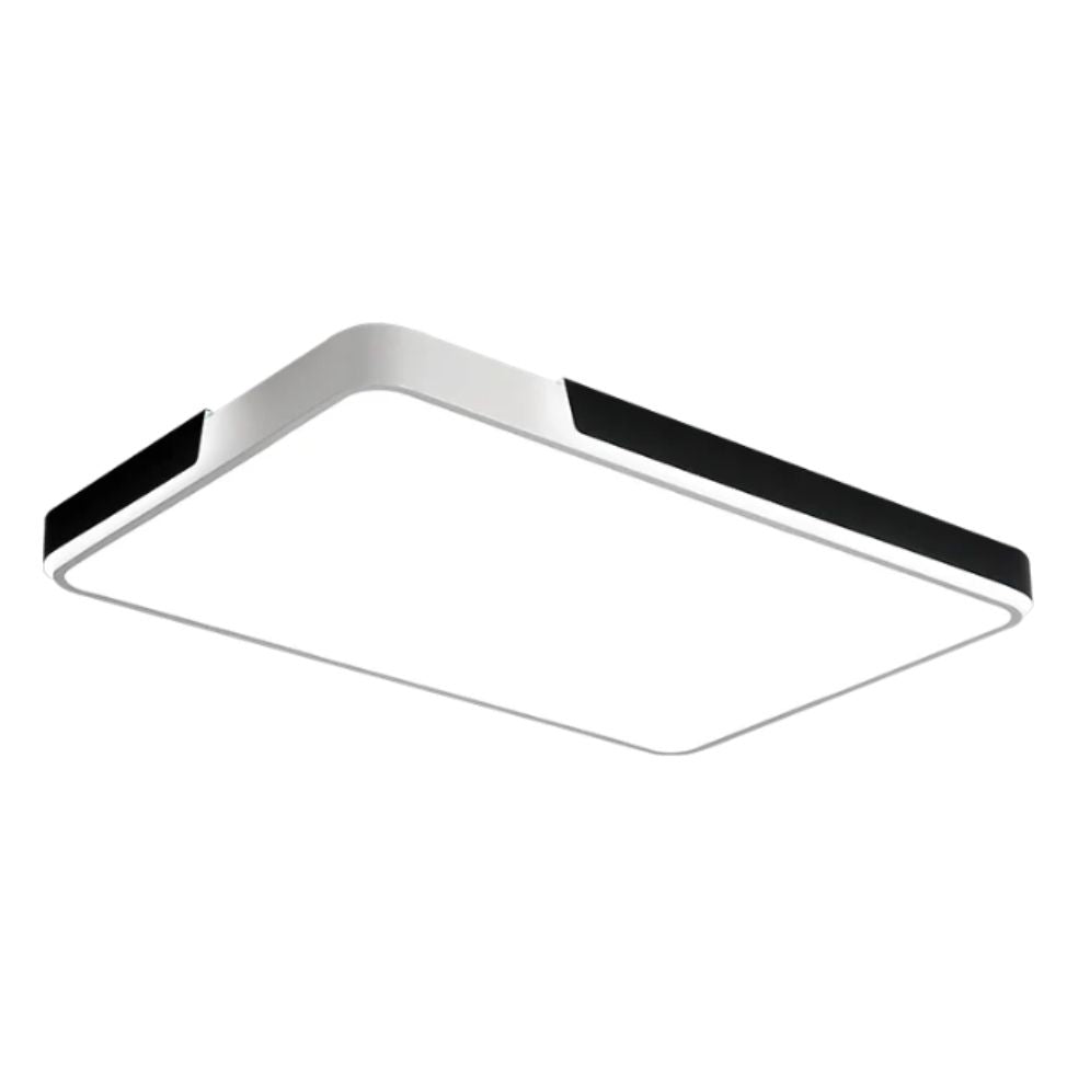 Plafonnier Led en Rectangle Blanc & Noir - Lumiine