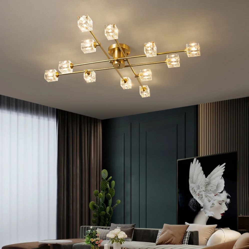 Plafonnier Led Verre Design Nordique Minimaliste Luminaire - Lumiine
