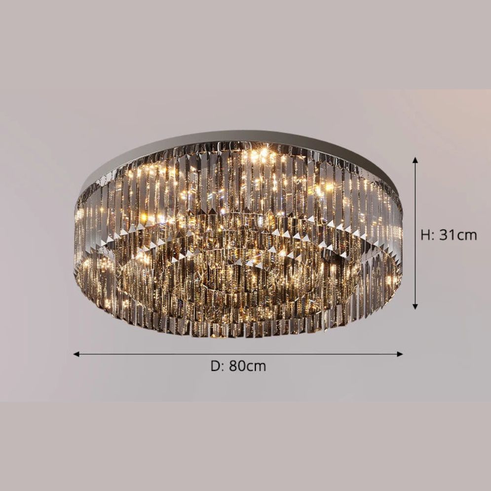 Plafonnier Led Moderne en Cristal Luminaire Décoratif D'intérieur