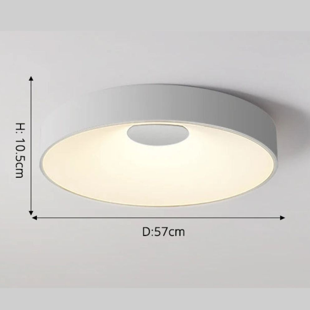 Plafonnier Led Moderne en Fer avec Abat-Jour Rond - Lumiine