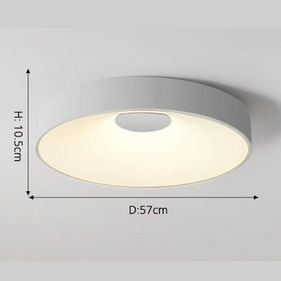 Plafonnier Led Moderne en Fer avec Abat-Jour Rond - Lumiine