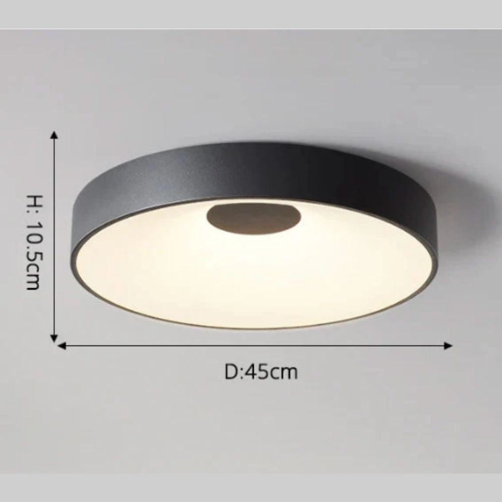 Plafonnier Led Moderne en Fer avec Abat-Jour Rond - Lumiine