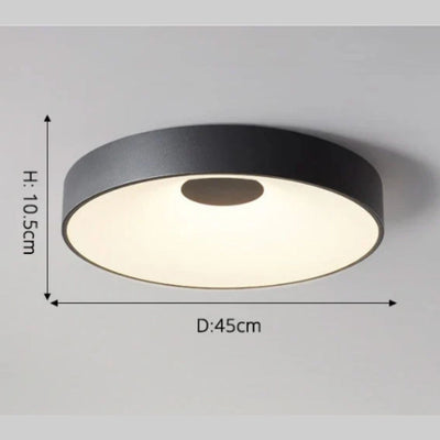 Plafonnier Led Moderne en Fer avec Abat-Jour Rond - Lumiine