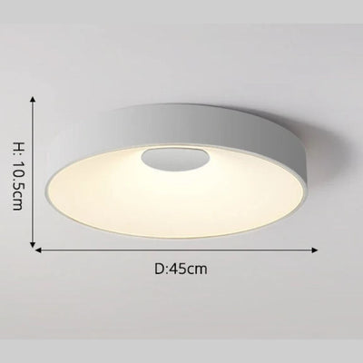 Plafonnier Led Moderne en Fer avec Abat-Jour Rond - Lumiine