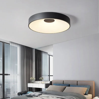 Plafonnier Led Moderne en Fer avec Abat-Jour Rond - Lumiine
