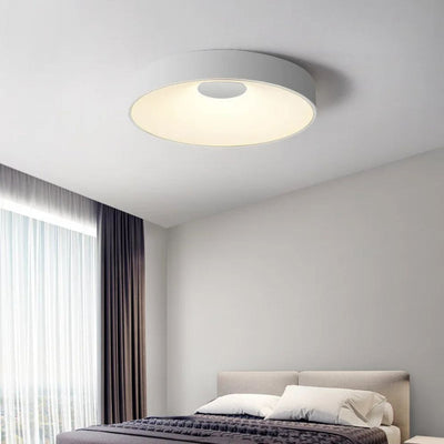 Plafonnier Led Moderne en Fer avec Abat-Jour Rond - Lumiine