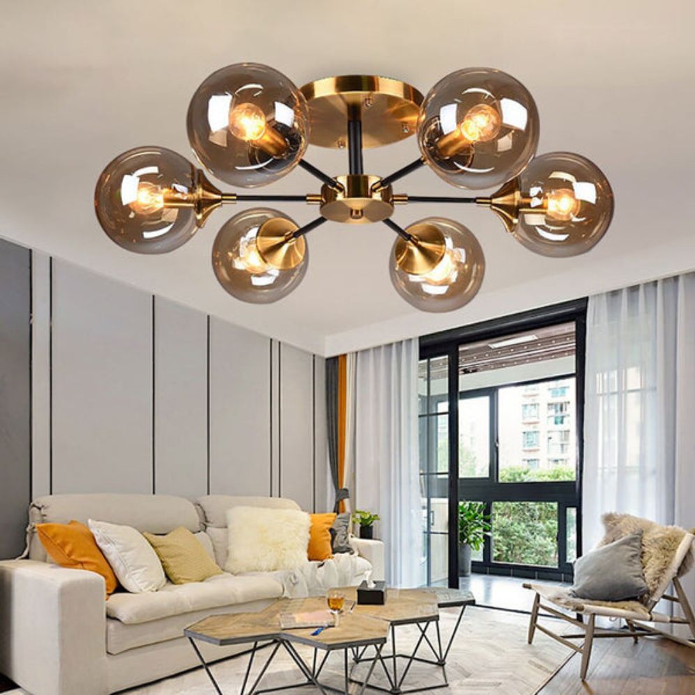 Plafonnier Led Moderne en Verre de Luxe - Lumiine