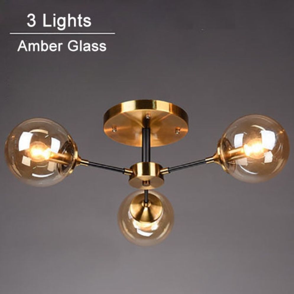Plafonnier Led Moderne en Verre de Luxe - Lumiine