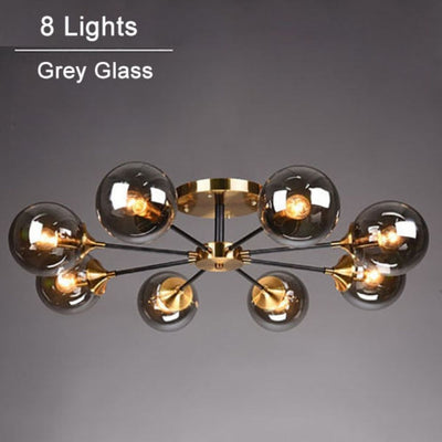 Plafonnier Led Moderne en Verre de Luxe
