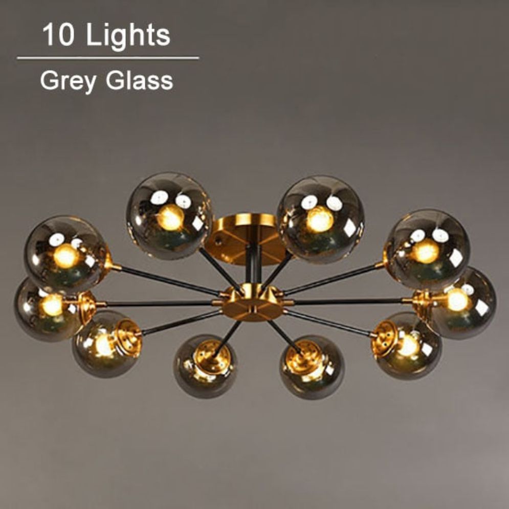 Plafonnier Led Moderne en Verre de Luxe