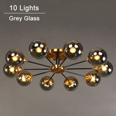 Plafonnier Led Moderne en Verre de Luxe