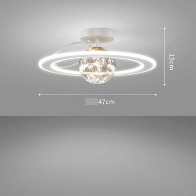 Plafonnier Led Nordique en Verre Boule Créative Dorée