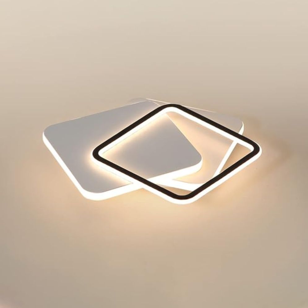 Plafonnier Led Rectangle Moderne Bwart - Lumiine