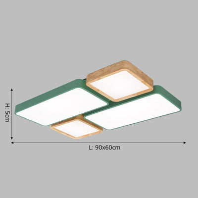 Plafonnier Led Rectangulaire de Couleur Dining - Lumiine