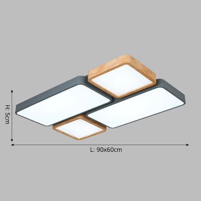 Plafonnier Led Rectangulaire de Couleur Dining - Lumiine