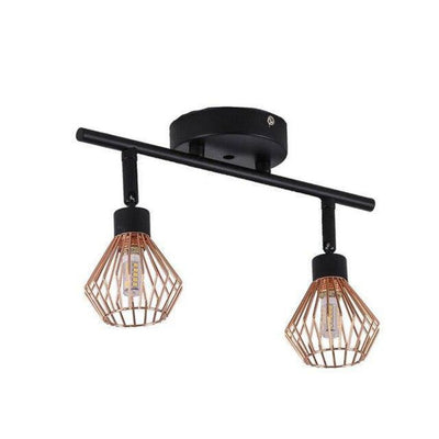 Plafonnier Led Rétro en Fer avec Abat-Jour Grillagé - Lumiine