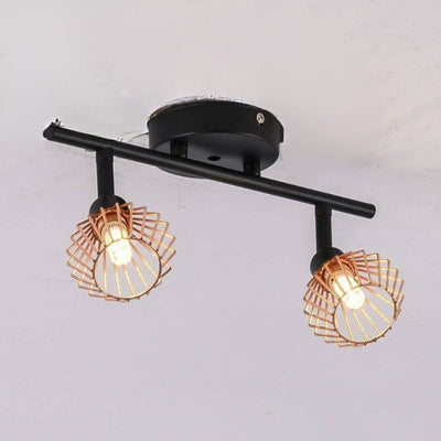 Plafonnier Led Rétro en Fer avec Abat-Jour Grillagé - Lumiine