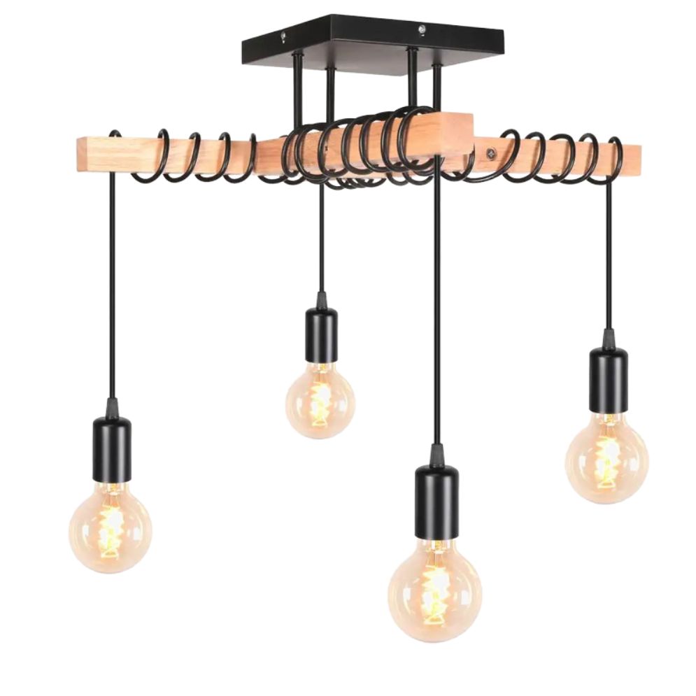 Plafonnier Led Suspendu Style Industriel Rétro Câble Réglable - Lumiine