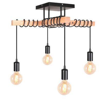 Plafonnier Led Suspendu Style Industriel Rétro Câble Réglable - Lumiine