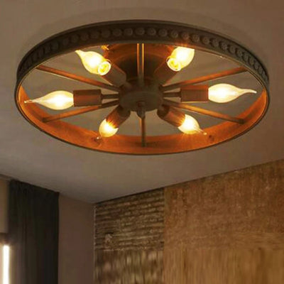 Plafonnier Moderne à Leds Lumières Industrielles Fer Noir - Lumiine