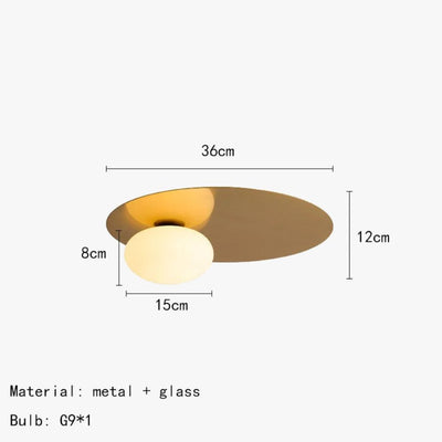 Plafonnier Moderne Led avec Globe en Verre Duna - Lumiine