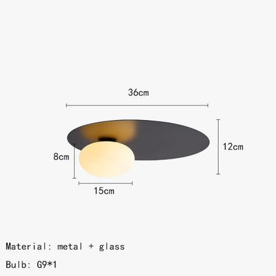 Plafonnier Moderne Led avec Globe en Verre Duna - Lumiine
