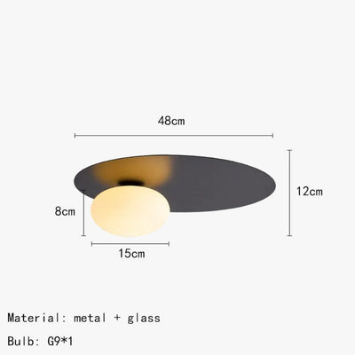 Plafonnier Moderne Led avec Globe en Verre Duna - Lumiine