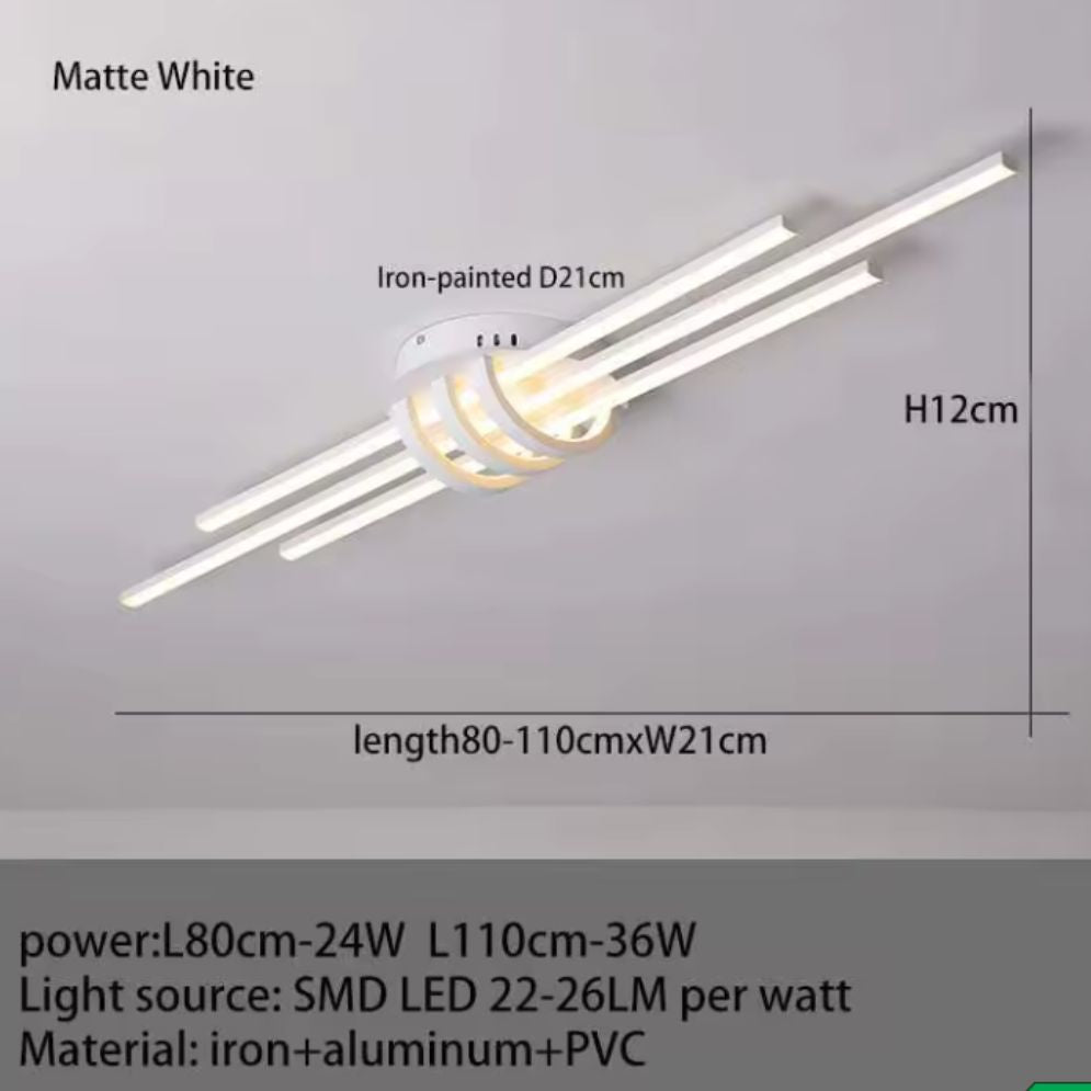Plafonnier Moderne Led Minimaliste Barre Lumineuse Mahil