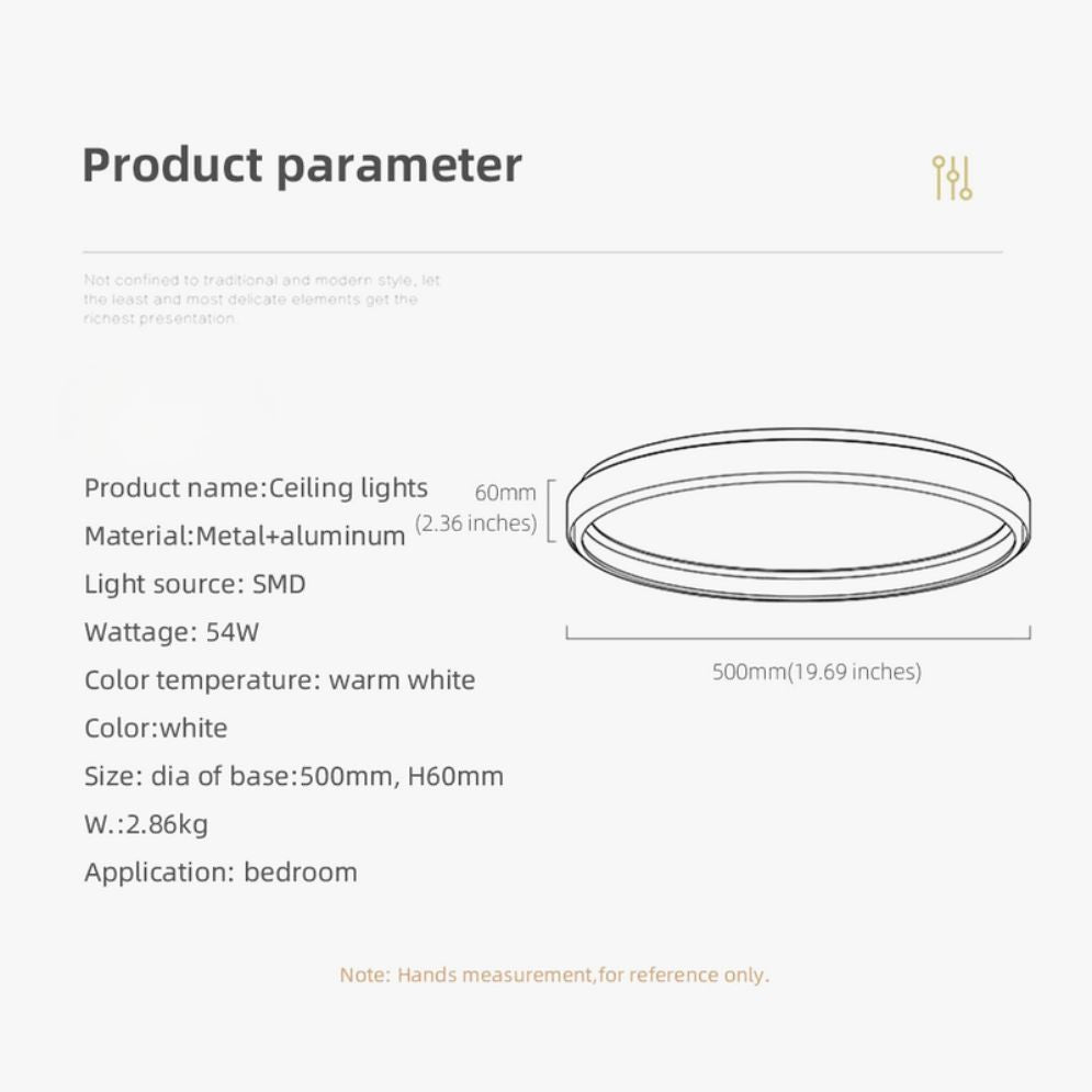 Plafonnier Moderne Rond Étanche pour Intérieur Design Élégant - Lumiine