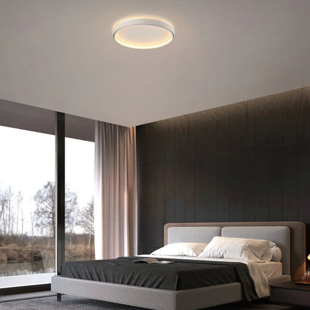 Plafonnier Moderne Rond Étanche pour Intérieur Design Élégant - Lumiine