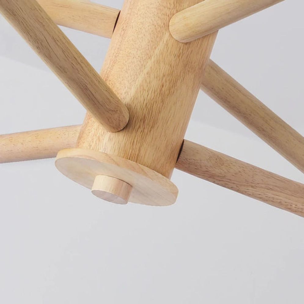 Plafonnier Nordique Moderne en Bois à Led pour Chambre - Lumiine